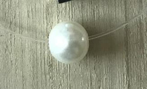 New Personality Fashion Square Imitation Pearl Crystal Zircon Zircon Necklace Invisible Transparent Fishing Line Necklace Women