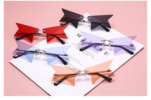 Load image into Gallery viewer, Personality Half Frame Star Sunglasses Women  Rimless Sun Glasses Polygonal Black Punk Eyeglasses Female Shades