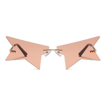 Load image into Gallery viewer, Personality Half Frame Star Sunglasses Women  Rimless Sun Glasses Polygonal Black Punk Eyeglasses Female Shades