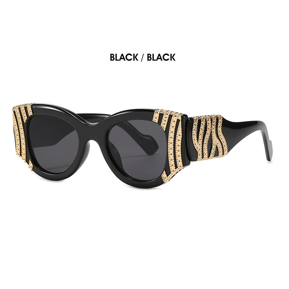 Personality Metal Decoration Ladies Sunglasses Classic Retro Catwalk Trend Wild Gorgeous High-quality Sunglasses