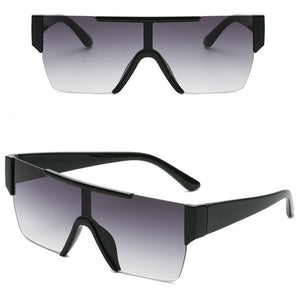 Personality One-piece Rimless Sunglasses Men and Women Trendy Street Shooting Eyeglasses Color Glasses