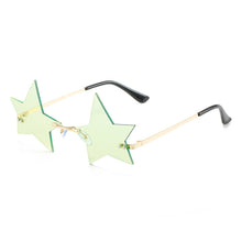 Load image into Gallery viewer, Personality Star Sunglasses Women Rimless Glasses Retro Sunglass Men Ocean Lens Eyewear UV400 Sun Glass Black Mirror Shades