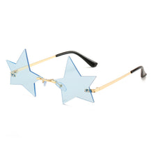 Load image into Gallery viewer, Personality Star Sunglasses Women Rimless Glasses Retro Sunglass Men Ocean Lens Eyewear UV400 Sun Glass Black Mirror Shades