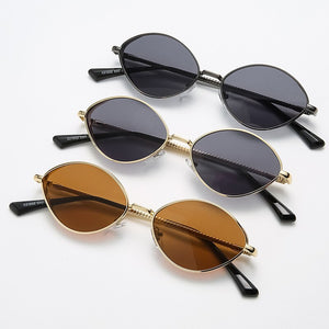 Personalized Oval Sunglasses Ladies Diamond-shaped Threaded Leg Sun glasses Women's Vintage Glasses