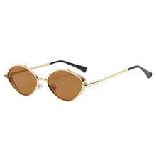 Load image into Gallery viewer, Personalized Oval Sunglasses Ladies Diamond-shaped Threaded Leg Sun glasses Women&#39;s Vintage Glasses