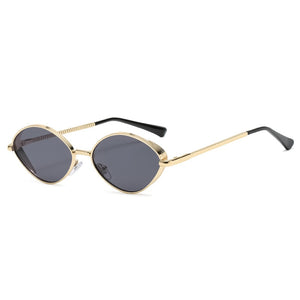 Personalized Oval Sunglasses Ladies Diamond-shaped Threaded Leg Sun glasses Women's Vintage Glasses
