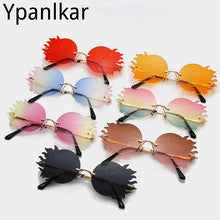 Load image into Gallery viewer, Personalized Frameless Sunglasses Street Photo Funny Polygon Moon Smiling Face Women&#39;s Sunglasses