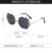 Load image into Gallery viewer, Personalized Frameless Sunglasses Street Photo Funny Polygon Moon Smiling Face Women&#39;s Sunglasses