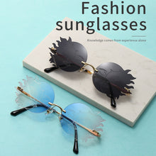 Load image into Gallery viewer, Personalized Frameless Sunglasses Street Photo Funny Polygon Moon Smiling Face Women&#39;s Sunglasses