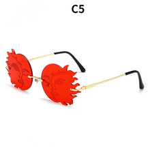 Load image into Gallery viewer, Personalized Frameless Sunglasses Street Photo Funny Polygon Moon Smiling Face Women&#39;s Sunglasses