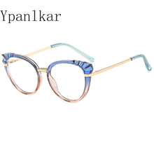 Load image into Gallery viewer, Personalized Irregular Gradient Glasses Women&#39;s Anti Blue Light Full Frame Light and Comfortable Decorative Glasses