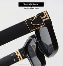 Load image into Gallery viewer, Personalized Sunglasses For Men, Square Millionaire Sunglasses, 2022 Vintage Glasses For Hip Hop  Leopard Print Gafas