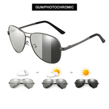 Load image into Gallery viewer, Photochromic Polarized Sunglasses Men Women Classic Pilot Chameleon Sun Glasses Change Color Fishing Eyeglasses
