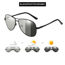 Load image into Gallery viewer, Photochromic Polarized Sunglasses Men Women Classic Pilot Chameleon Sun Glasses Change Color Fishing Eyeglasses