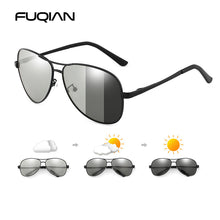 Load image into Gallery viewer, Photochromic Polarized Sunglasses Men Women Classic Pilot Chameleon Sun Glasses Change Color Fishing Eyeglasses