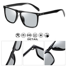 Load image into Gallery viewer, Photochromic Sunglasses Men Polarized Driving Sun Glasses Square Rivet Frame Women Change Color Eyewear 100%UV Protection