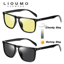 Load image into Gallery viewer, Photochromic Sunglasses Men Polarized Driving Sun Glasses Square Rivet Frame Women Change Color Eyewear 100%UV Protection