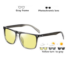 Load image into Gallery viewer, Photochromic Sunglasses Men Polarized Driving Sun Glasses Square Rivet Frame Women Change Color Eyewear 100%UV Protection