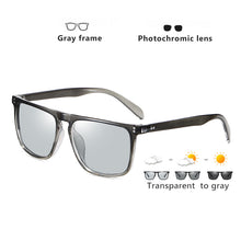 Load image into Gallery viewer, Photochromic Sunglasses Men Polarized Driving Sun Glasses Square Rivet Frame Women Change Color Eyewear 100%UV Protection
