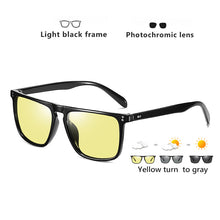 Load image into Gallery viewer, Photochromic Sunglasses Men Polarized Driving Sun Glasses Square Rivet Frame Women Change Color Eyewear 100%UV Protection