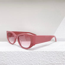 Load image into Gallery viewer, Pink White Black Oval Mini Small Frame  Women&#39;s Sunglasses Graffiti Oval Men&#39;s Glasses