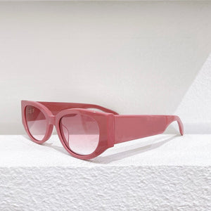 Pink White Black Oval Mini Small Frame  Women's Sunglasses Graffiti Oval Men's Glasses