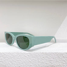 Load image into Gallery viewer, Pink White Black Oval Mini Small Frame  Women&#39;s Sunglasses Graffiti Oval Men&#39;s Glasses