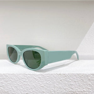 Pink White Black Oval Mini Small Frame  Women's Sunglasses Graffiti Oval Men's Glasses