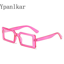 Load image into Gallery viewer, Plain Blue Light Proof Transparent Glasses Retro Literature Jelly Color Flat Lens Frame Tide