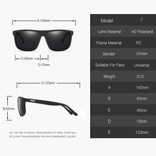 Load image into Gallery viewer, Polarized Sunglasses Men Women 2022 Driving Sun Glasses UV400 Male Classic Square Anti-UV Sunglasse with Case