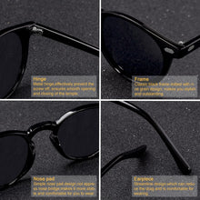 Load image into Gallery viewer, Polarized Sunglasses Men Women  Round TAC Lens TR90 Frame Brand Designer Driving Sun Glasses Oculos De Sol UV400