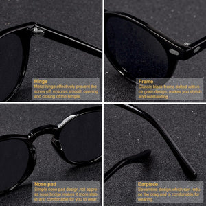 Polarized Sunglasses Men Women  Round TAC Lens TR90 Frame Brand Designer Driving Sun Glasses Oculos De Sol UV400