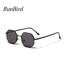 Carica l&#39;immagine nel visualizzatore di Gallery, Polygon Small Sunglasses Women Retro Round Metal Sun Glasses Men Brand Designer Hexagon Eyeglasses UV400 5514