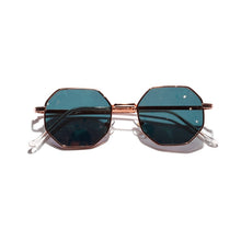 Carica l&#39;immagine nel visualizzatore di Gallery, Polygon Small Sunglasses Women Retro Round Metal Sun Glasses Men Brand Designer Hexagon Eyeglasses UV400 5514
