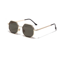 Carica l&#39;immagine nel visualizzatore di Gallery, Polygon Small Sunglasses Women Retro Round Metal Sun Glasses Men Brand Designer Hexagon Eyeglasses UV400 5514