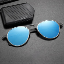 Load image into Gallery viewer, Portable Folding Polarized Sun glasses Men Anti-blue light Ultra-light Retro Outdoor Sunglasses High-end Coated UV400 Glasse