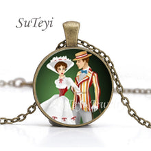 Load image into Gallery viewer, New Practically Perfect In Every D Necklace Glass Picture Jewelry Silver Ball Chains Necklaces Mary Poppins Crystal Pendant