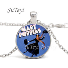 Load image into Gallery viewer, New Practically Perfect In Every D Necklace Glass Picture Jewelry Silver Ball Chains Necklaces Mary Poppins Crystal Pendant