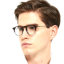 Load image into Gallery viewer, Pure Titanium Eyeglasses Lightweight Retro Round Glasses Frame Men OV5343 Women Spectacles Optical Computer Oculos De Grau