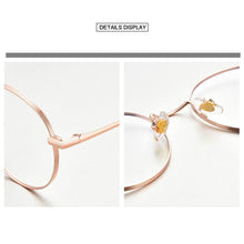 Load image into Gallery viewer, Pure β Titanium Spectacle Frame , Women Ultra Light Round Frame Myopia Glasses frames for Prescription  F1918