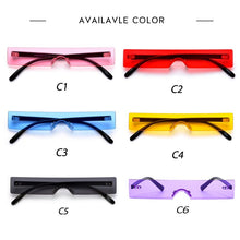 Load image into Gallery viewer, Rectangle Sunglasses Women 2023  Brand Designer Red Pink Clear Small Lens Personality Sun Glasses Shades UV400