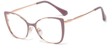 Load image into Gallery viewer, Red Cat Eye Spectacles Metal Optical Frame Clear Lens Non Prescription Glasses Vintage Lady Eyeglasses Hipster Eyewear