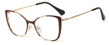 Load image into Gallery viewer, Red Cat Eye Spectacles Metal Optical Frame Clear Lens Non Prescription Glasses Vintage Lady Eyeglasses Hipster Eyewear