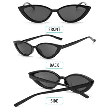 Load image into Gallery viewer, Retro Black Cat Eye Sexy Sunglasses Small Frame Narrow Side Summer Ladies Shades Trending Streetwear Eyewear UV400