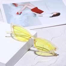Load image into Gallery viewer, Retro Black Cat Eye Sexy Sunglasses Small Frame Narrow Side Summer Ladies Shades Trending Streetwear Eyewear UV400