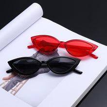 Load image into Gallery viewer, Retro Black Cat Eye Sexy Sunglasses Small Frame Narrow Side Summer Ladies Shades Trending Streetwear Eyewear UV400