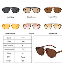 Load image into Gallery viewer, Retro Double Bridge Sunglasses Men&#39;s Simple Light Square Women Sun Glasses Ins Trending Shades UV400 Wholesa Eyegals
