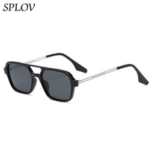 Load image into Gallery viewer, Retro Double Bridge Sunglasses Steam Punk Gradient Eyewear Trending Hollow Leopard Blue Sun Glasses Men Women Shades gafas