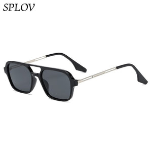 Retro Double Bridge Sunglasses Steam Punk Gradient Eyewear Trending Hollow Leopard Blue Sun Glasses Men Women Shades gafas