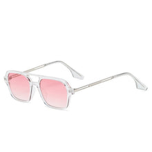 Load image into Gallery viewer, Retro Double Bridge Sunglasses Steam Punk Gradient Eyewear Trending Hollow Leopard Blue Sun Glasses Men Women Shades gafas